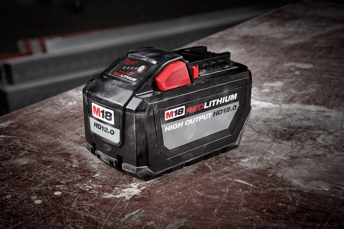M18 12AH Battery on a concrete slab