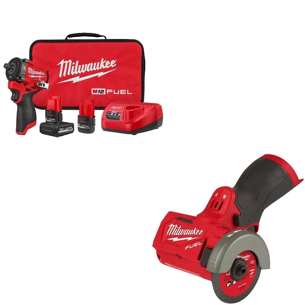 Milwaukee 2563-22 1/2" Impact Wrench Kit W/ FREE 2522-20 3" Cut Off Tool