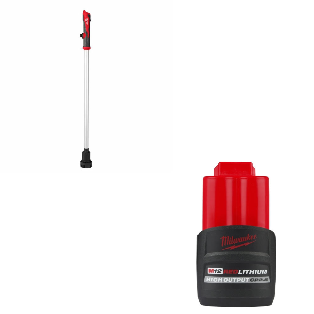 Milwaukee 2579-20 M12 Stick Transfer Pump W/ 48-11-2425 M12 CP2.5 Battery Pack