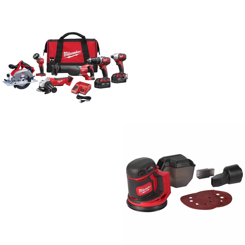 Milwaukee 2696-26 Combo Kit W/ FREE 2648-20 Orbit Sander