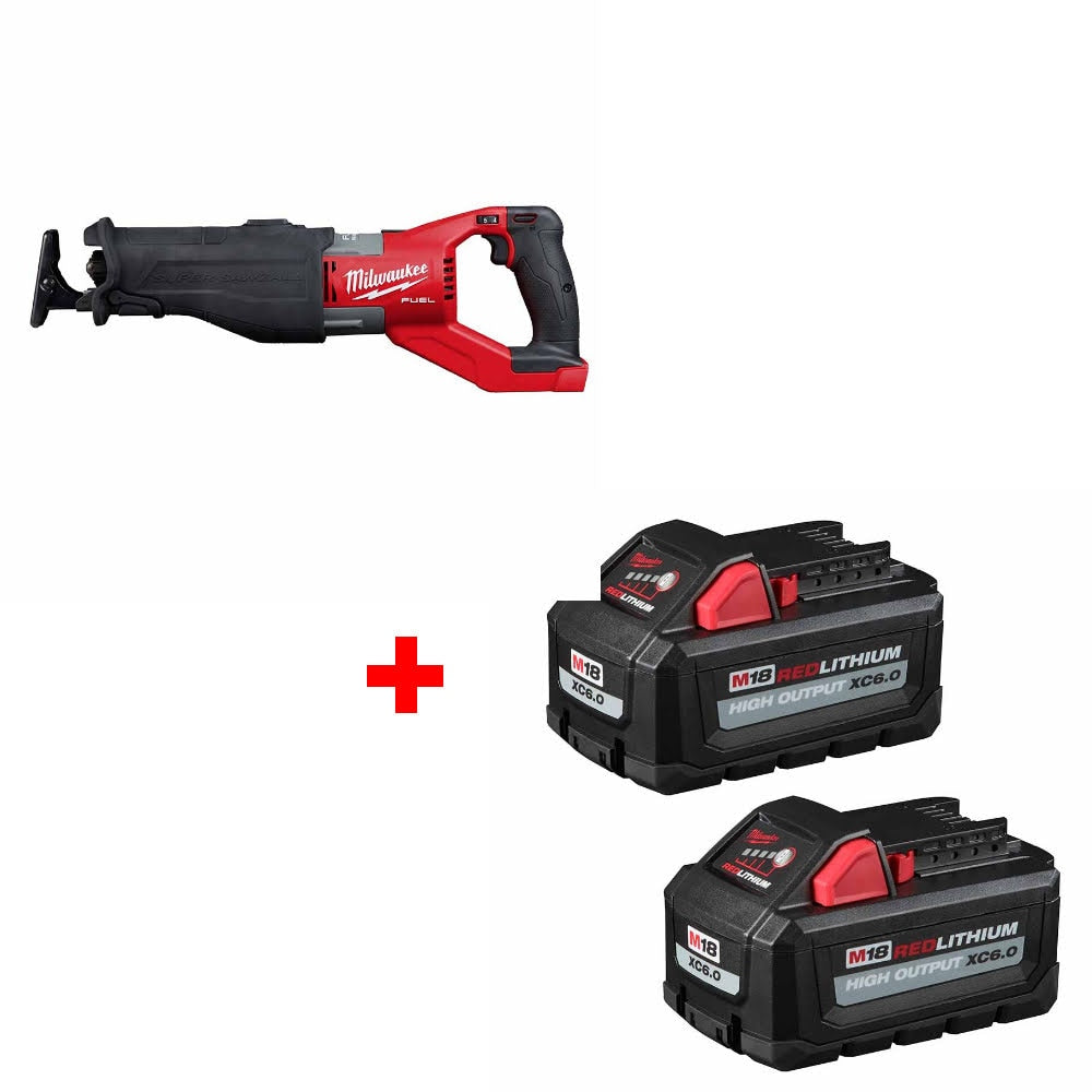 Milwaukee 2722-20 M18 FUEL SUPER SAWZALL W/ FREE 48-11-1862 M18 Battery 2 Pack