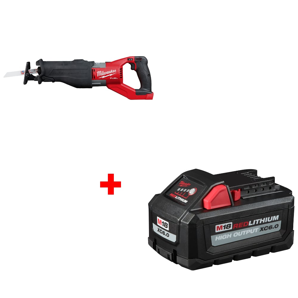 Milwaukee 2722-20 M18 FUEL SUPER SAWZALL w/ FREE 48-11-1865 XC6.0 Battery Pack