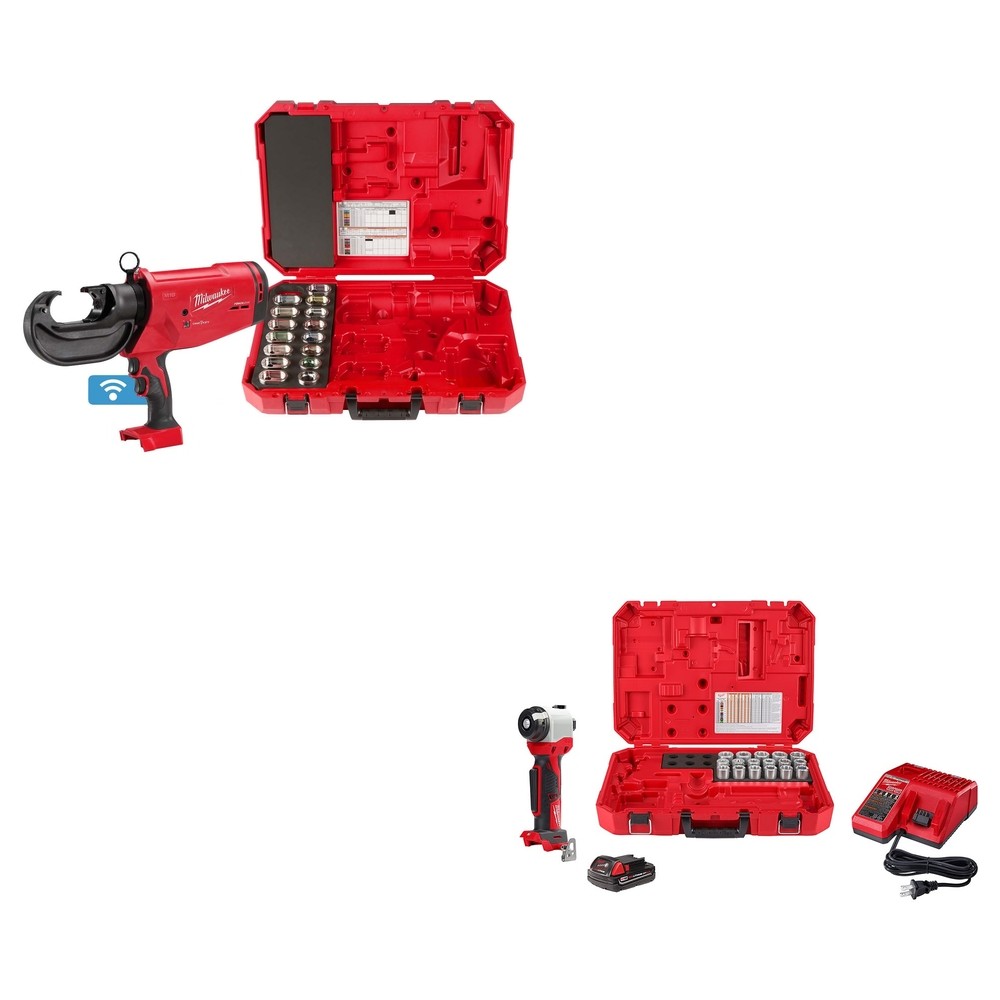 Milwaukee 2779-750CU Force Logic 750 MCM Crimper with #6 - 750 MCM Cu Dies W/ FREE 2935CU-21S
