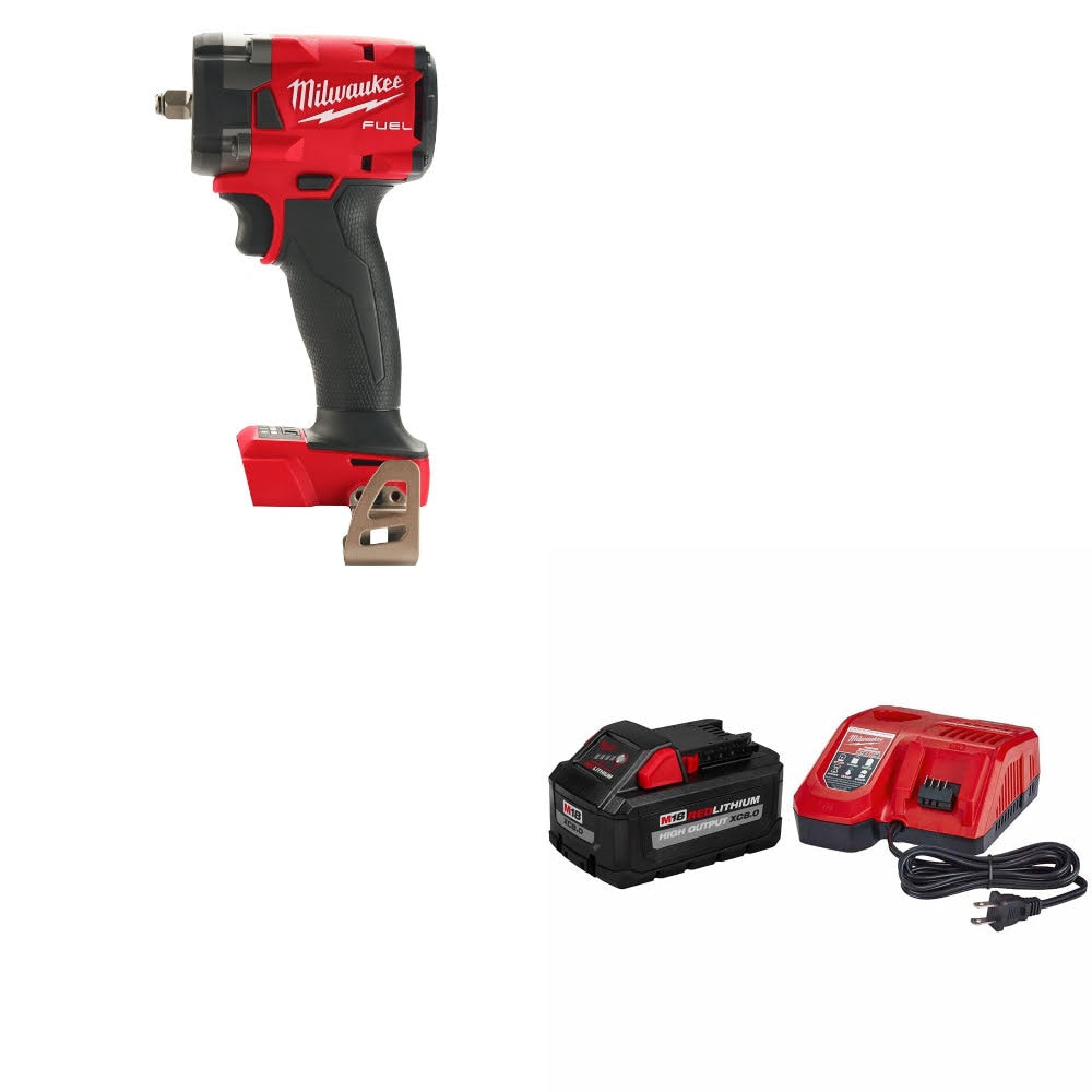 Milwaukee 2854-20 M18 FUEL 3/8" Impact Wrench W/ 48-59-1880 M18 XC8 Starter Kit
