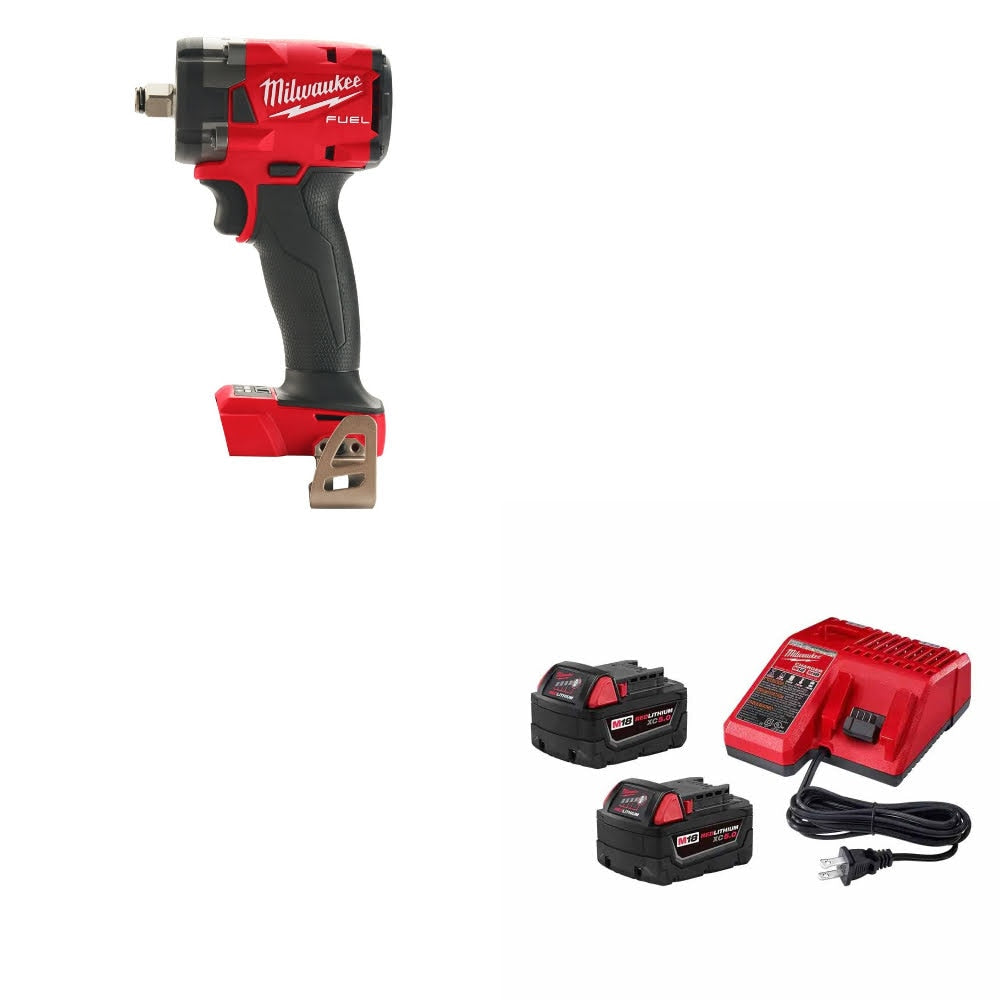 Milwaukee 2855-20 M18 FUEL Impact Wrench W/ 48-59-1852B M18 18V Starter Kit