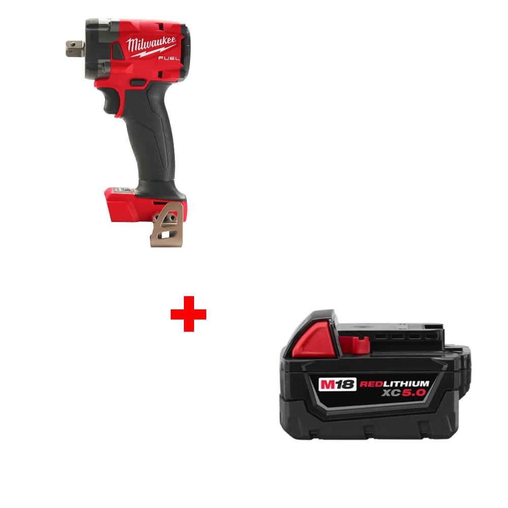 Milwaukee 2855P-20 M18 FUEL Impact Wrench w/ FREE 48-11-1850 M18 Battery Pack