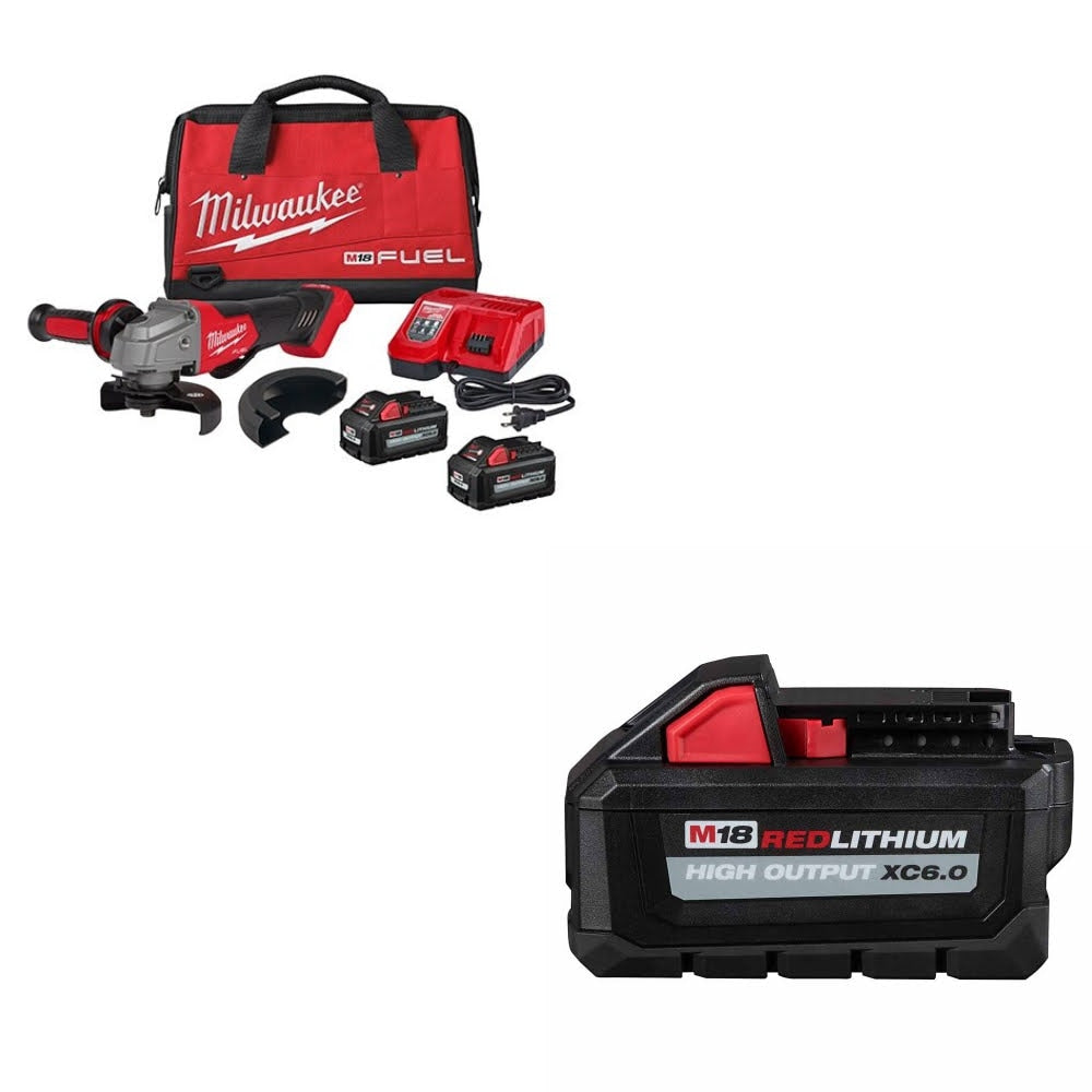 Milwaukee 2880-22 M18 FUEL Grinder Kit w/ FREE 48-11-1865 M18 Battery Pack