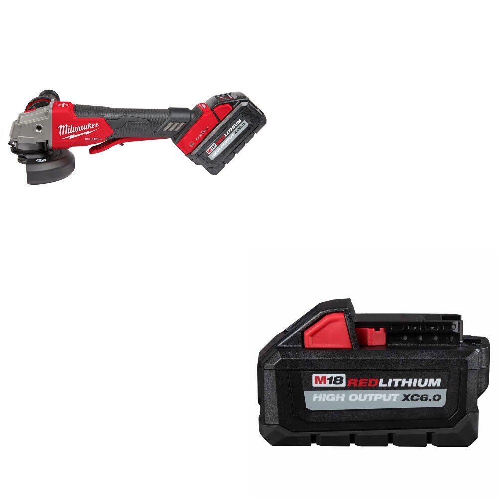 Milwaukee 2882-22 M18 FUEL Grinder Kit w/ 48-11-1865 M18 Battery Pack