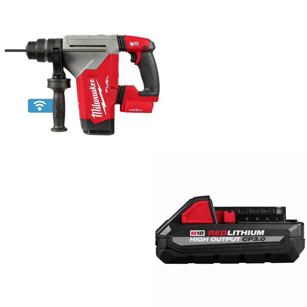 Milwaukee 2915-20 M18 FUEL 1-1/8" Rotary Hammer, Bare W/ 48-11-1835 M18 Battery