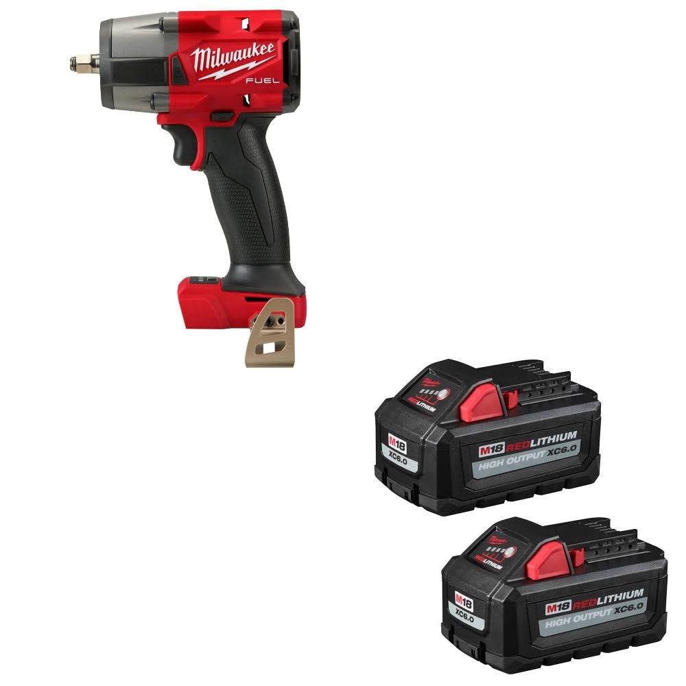 Milwaukee 2960-20 M18 FUEL 3/8" Impact Wrench W/ 48-11-1862 M18 Battery, 2 Pack