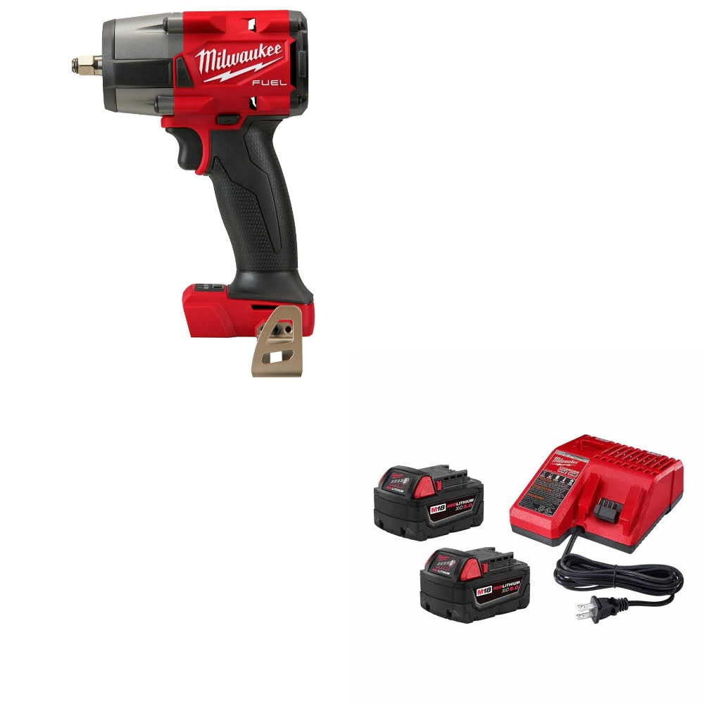 Milwaukee 2960-20 M18 FUEL Impact Wrench W/ 48-59-1852B M18 18V Starter Kit