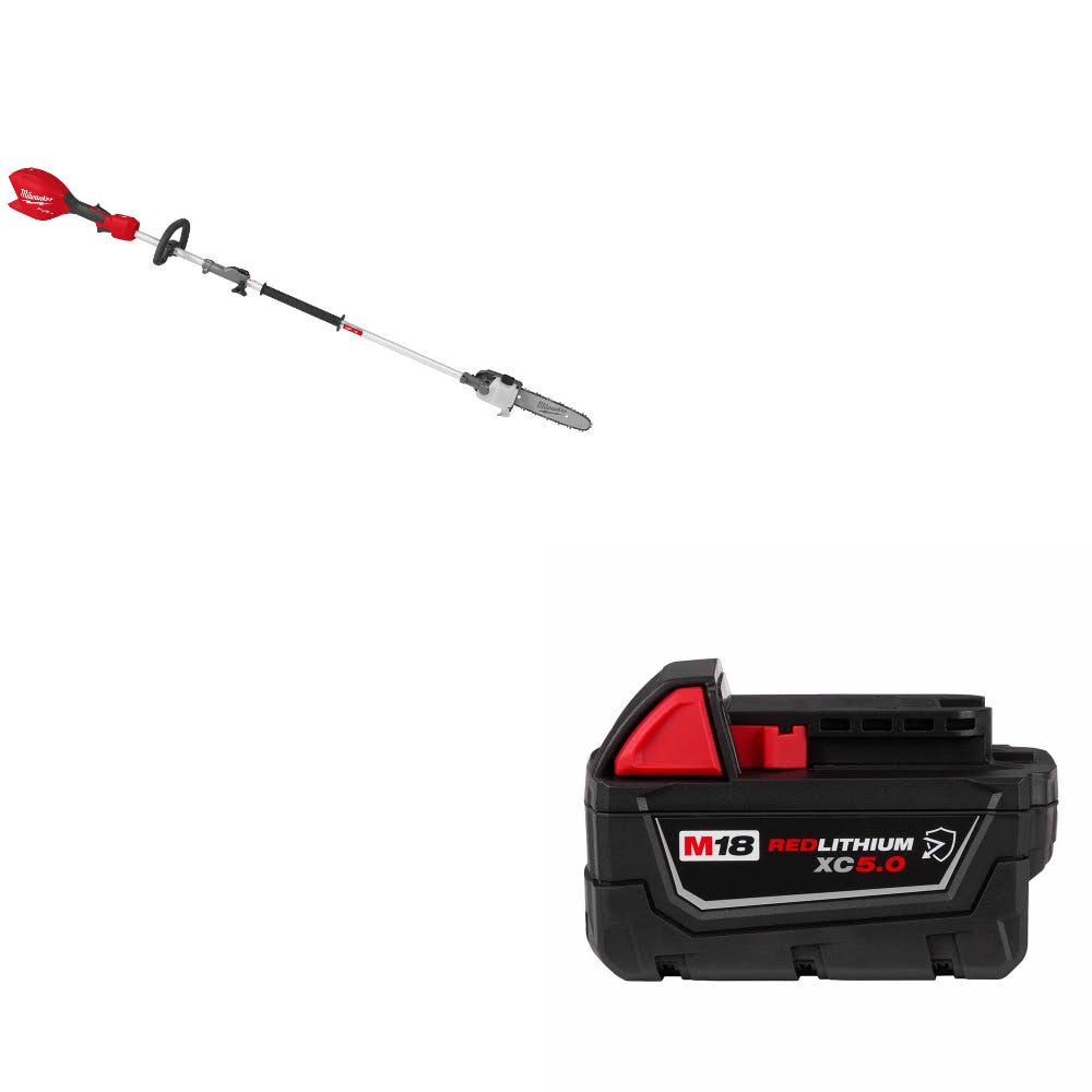 Milwaukee 3016-20PS M18 FUEL Pole Saw W/ 48-11-1850R M18 XC5.0 Resistant Battery