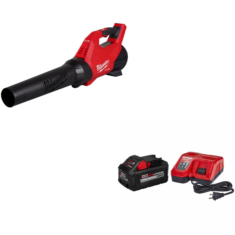 Milwaukee 3017-20 M18 FUEL Blower, Bare W/ 48-59-1880 M18 XC8.0 Starter Kit
