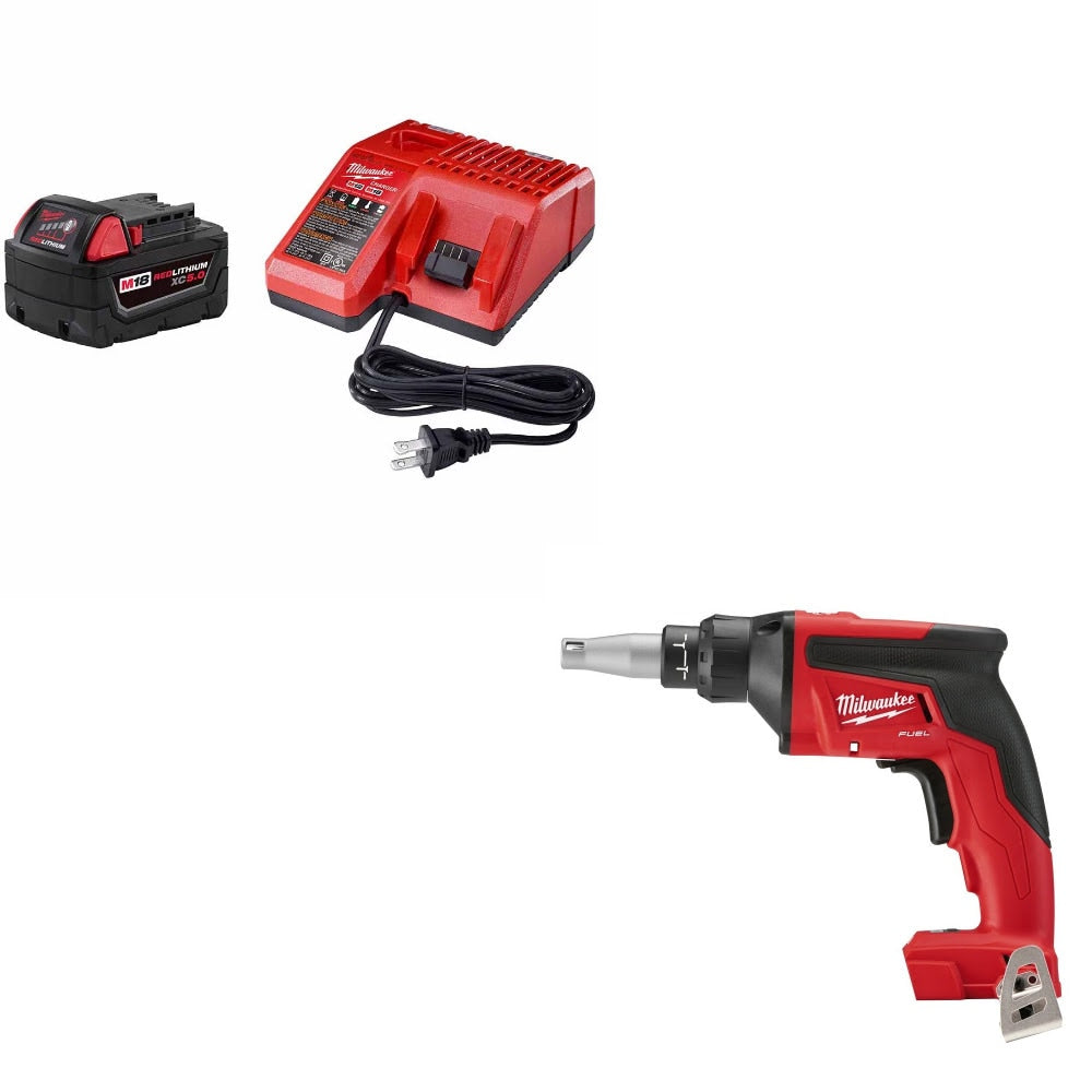Milwaukee 48-59-1850 Starter Kit W/ FREE 2866-20 Drywall Screw Gun