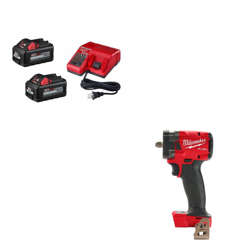 Milwaukee 2854-20 Impact Wrench Kit W/ FREE 48-59-1862S Charger