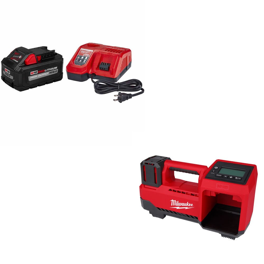 Milwaukee 48-59-1880 M18 XC8.0 Starter Kit W/ 2848-20 M18 Tire Inflator, Bare