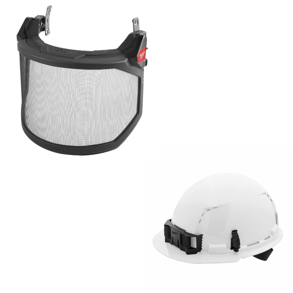 Milwaukee BOLT Mesh Face Shield Kit W/ FREE White Vented Hard Hat