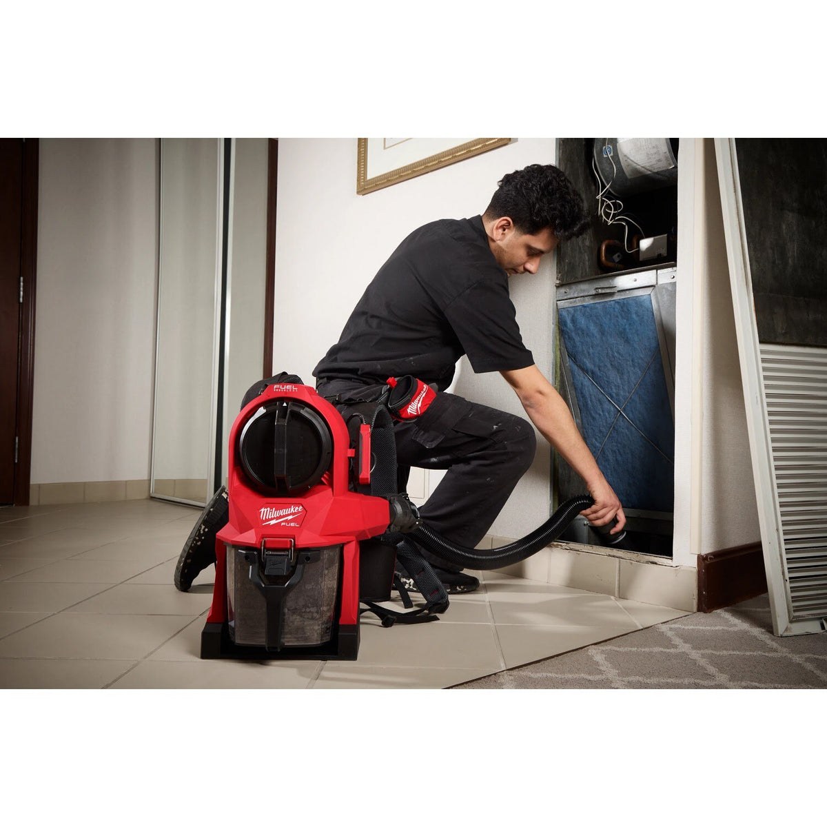 Milwaukee 0895-20 M18 FUEL 3-in-1 Backpack Vacuum with HEPA Filter and Accessories - 12