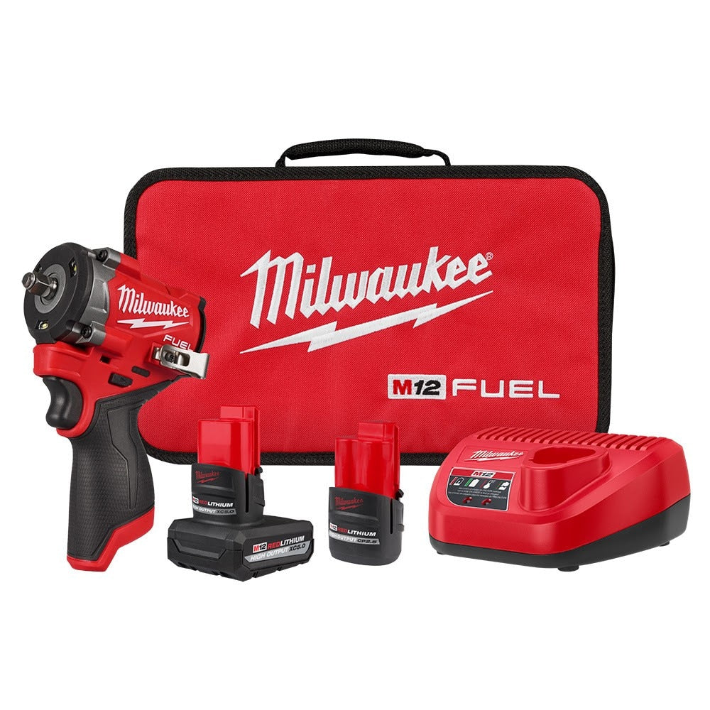 Milwaukee 2562-22 M12 FUEL Stubby 3/8" Impact Wrench Kit