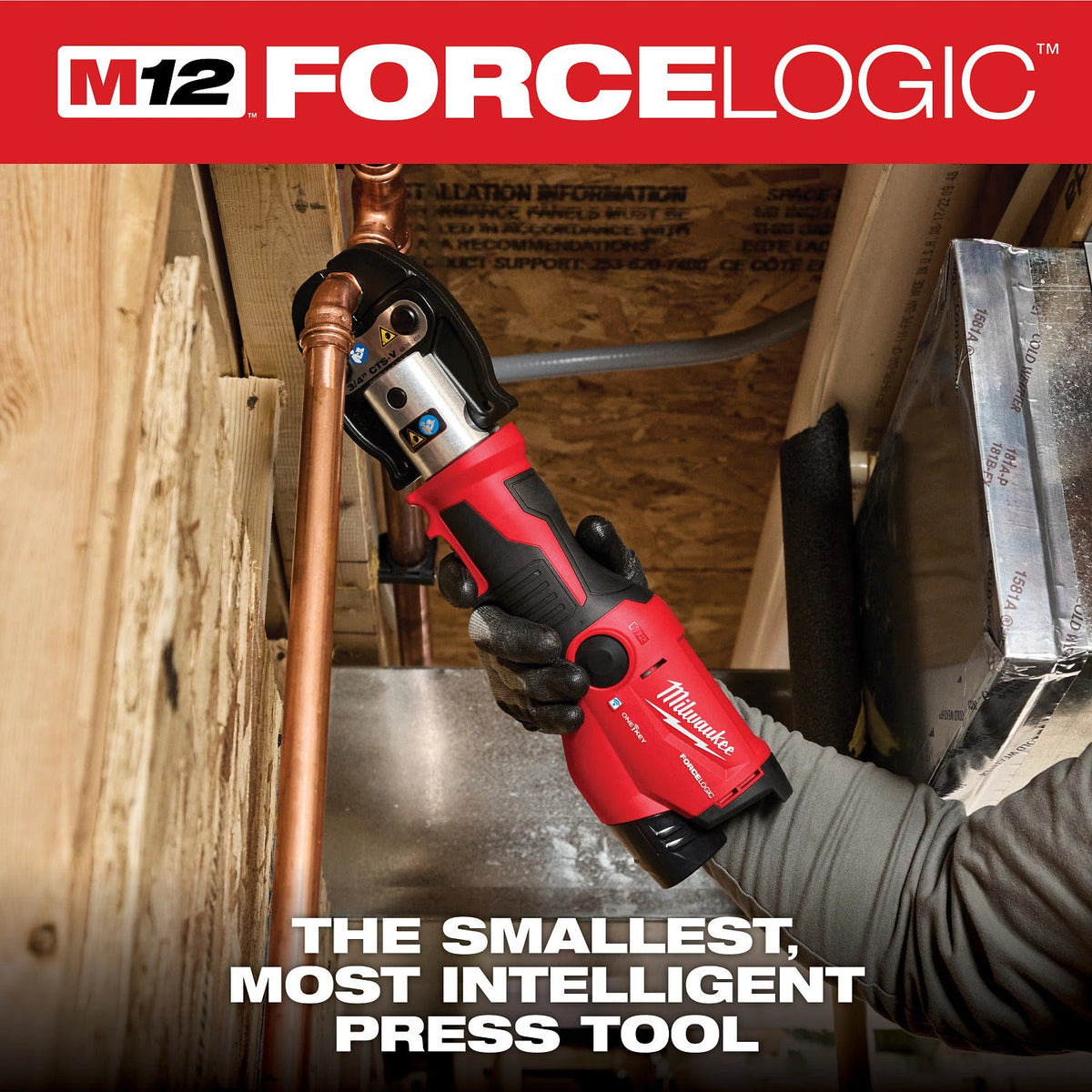 Milwaukee 2573-22 M12 FORCE LOGIC Press Tool Kit with ONE-KEY 1/2 in. to 1 in. CTS-V Jaws (2 Batteries) - 4