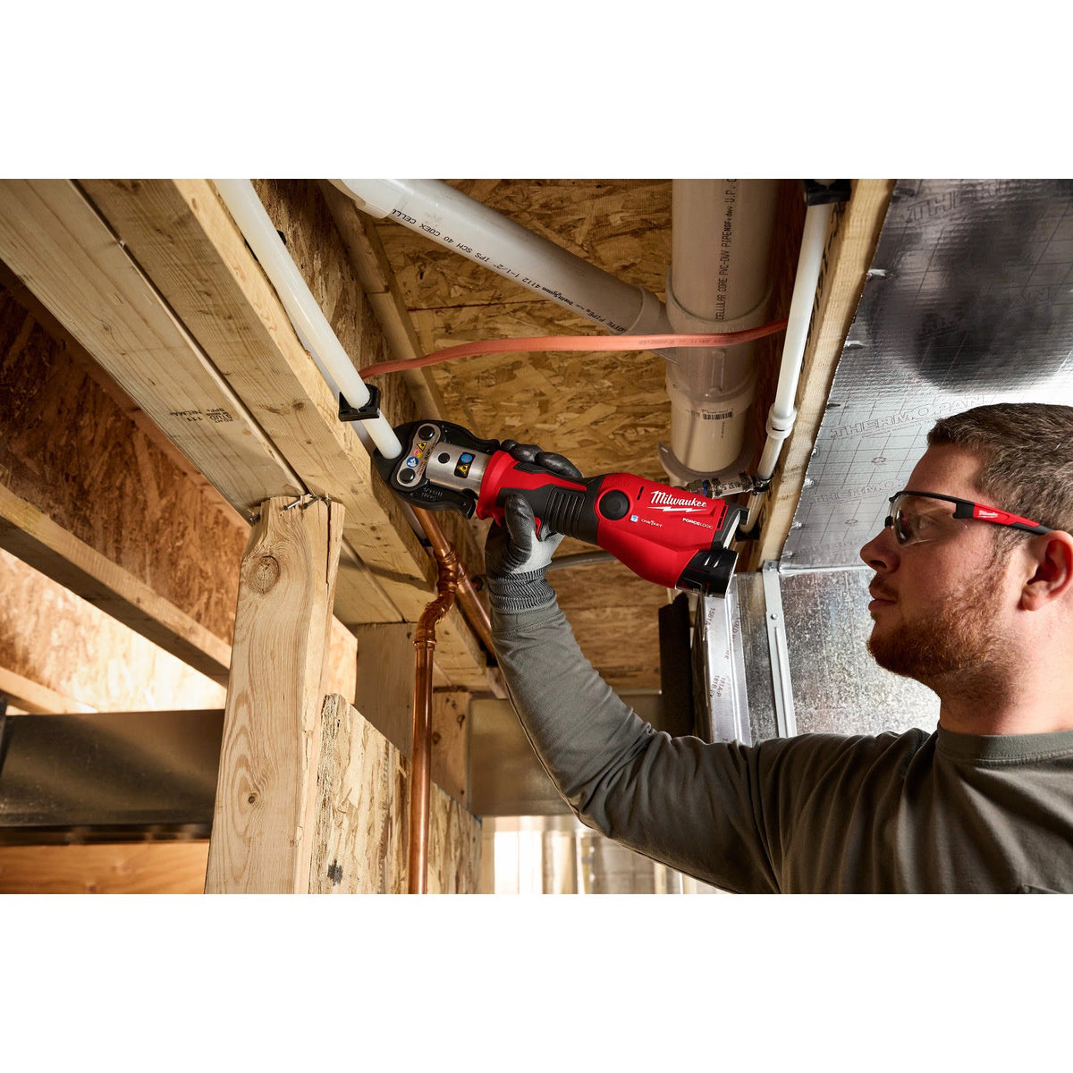 Milwaukee 2573-22 M12 FORCE LOGIC Press Tool Kit with ONE-KEY 1/2 in. to 1 in. CTS-V Jaws (2 Batteries) - 12