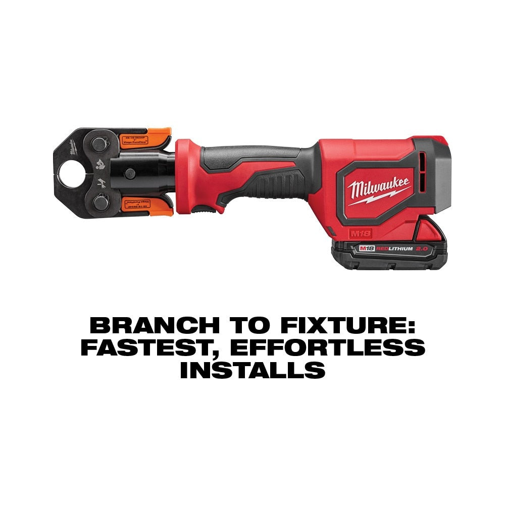 Milwaukee 2674-82P M18 Short Throw Press Tool Kit with Viega PureFlow Jaws (Reconditioned) - 7