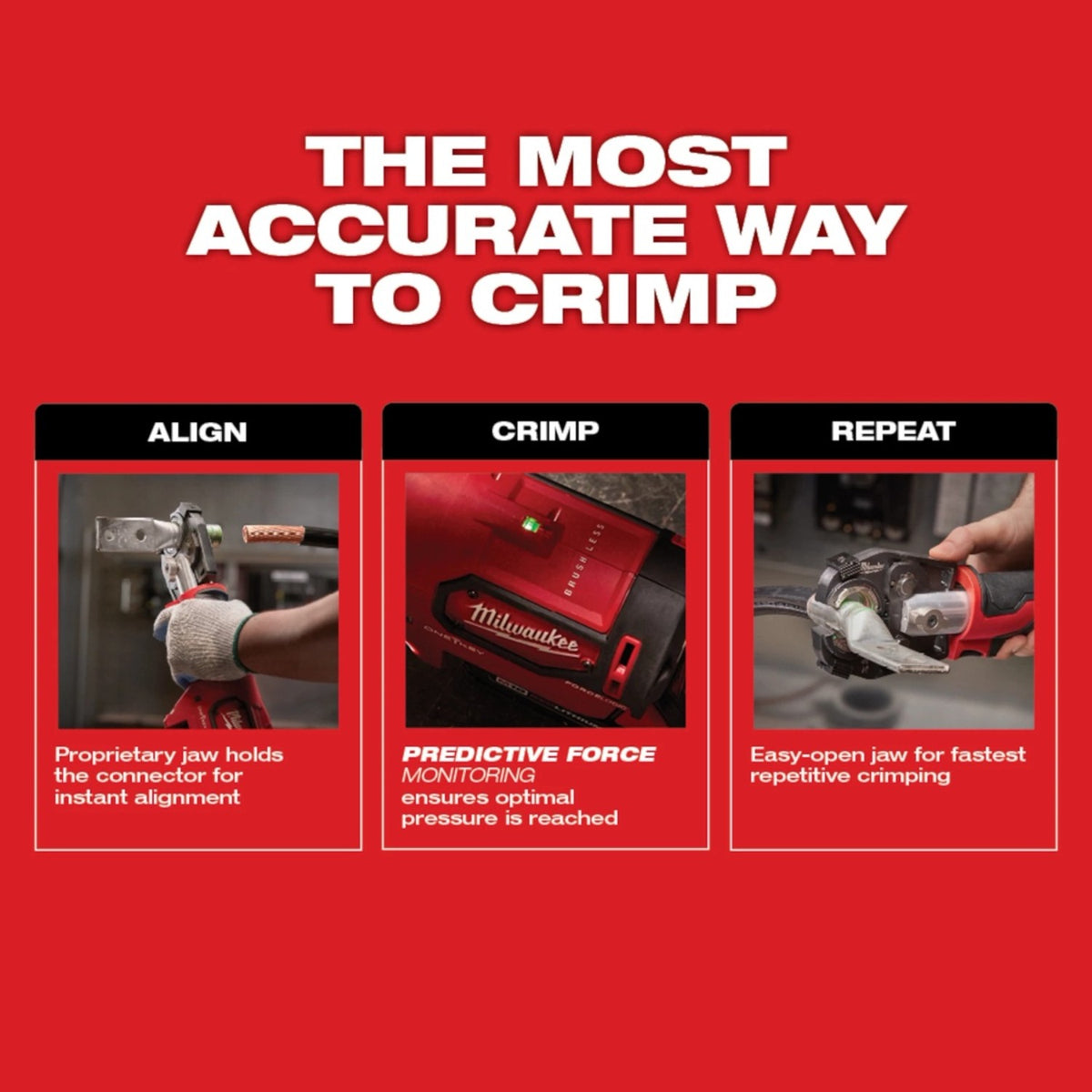 Milwaukee 2679-20 M18 FORCE LOGIC 600 MCM Crimper Tool Only with Carrying Case - 7
