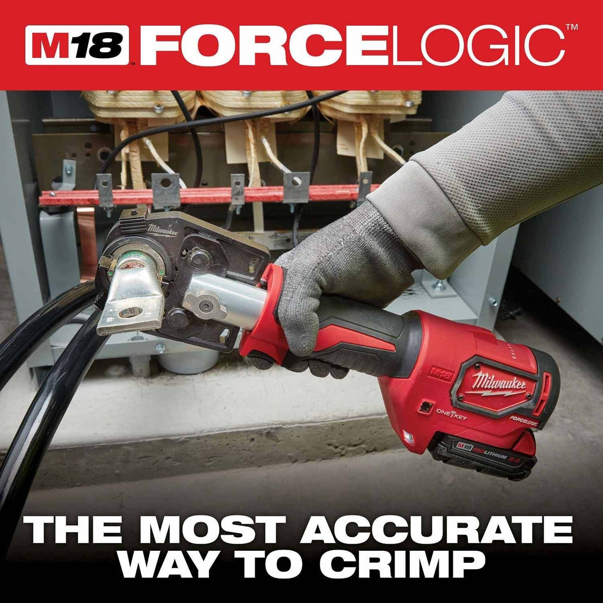 Milwaukee 2679-600CU M18 FORCE LOGIC 600 MCM Crimper with #8 - 600 MCM Cu Dies - 2
