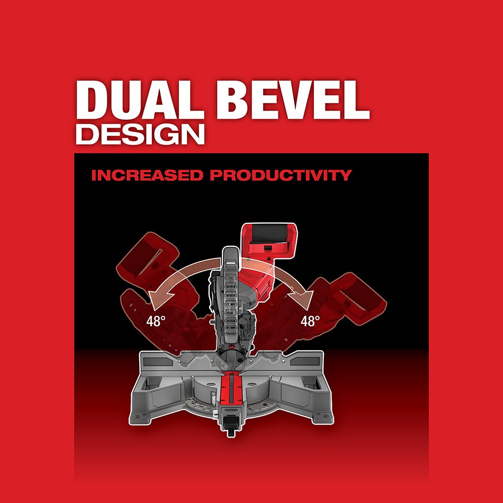 Milwaukee 2733-80 M18 FUEL 7-1/4" Dual Bevel Sliding Compound Miter Saw Bare Tool (Reconditioned) - 4