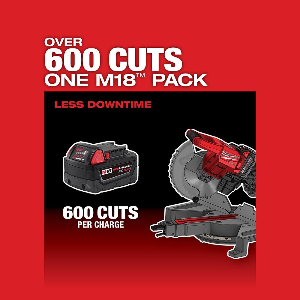 Milwaukee 2733-21 M18 FUEL 7-1/4" Dual Bevel Sliding Compound Miter Saw Kit - 6