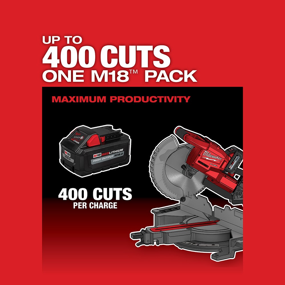 Milwaukee 2734-80 M18 FUEL Dual Bevel Sliding Compound Miter Saw Bare Tool (Reconditioned) - 6