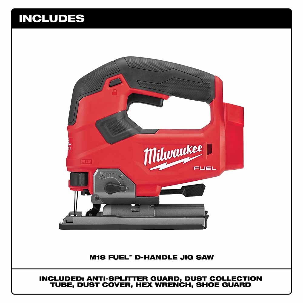 Milwaukee 2737-80 M18 FUEL D-Handle Jig Saw Bare Tool (Reconditioned) - 2