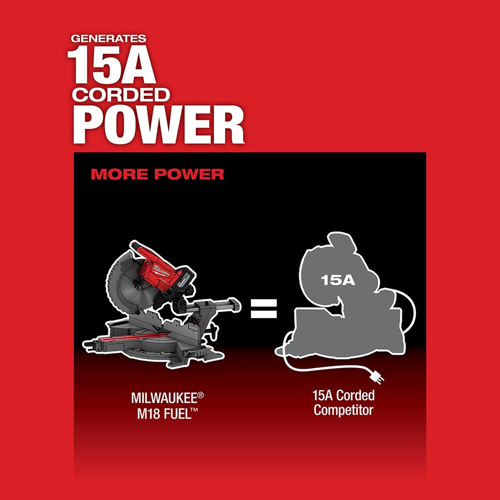 Milwaukee 2739-21HD M18 FUEL 12" Dual Bevel Sliding Compound Miter Saw - Kit - 4