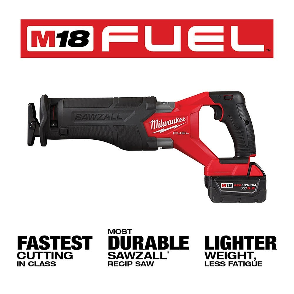 Milwaukee 2821-21 M18 FUEL™ SAWZALL® Recip Saw - 1 Battery XC5.0 Kit - 6