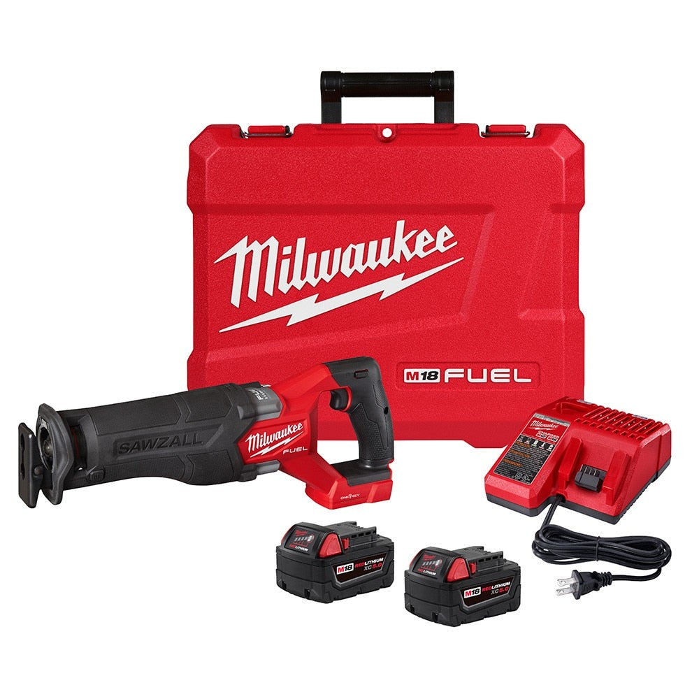 Milwaukee 2822-22 M18 FUEL™ SAWZALL® Recip Saw W/ One-Key™- 2 battery XC5.0 Kit - 14