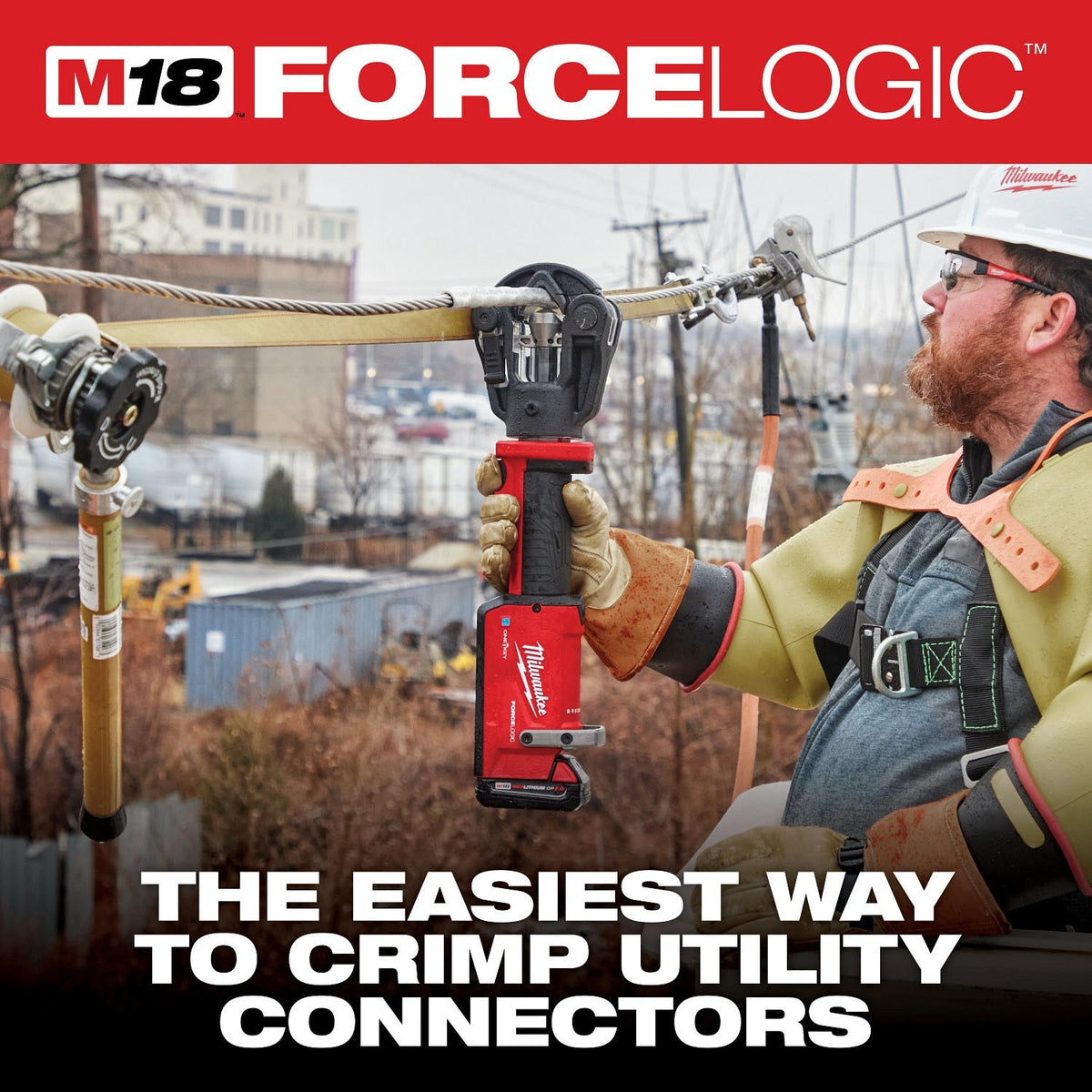 Milwaukee 2876-20 M18 FORCE LOGIC 11T Dieless Latched Linear Utility Crimper Tool Only - 2