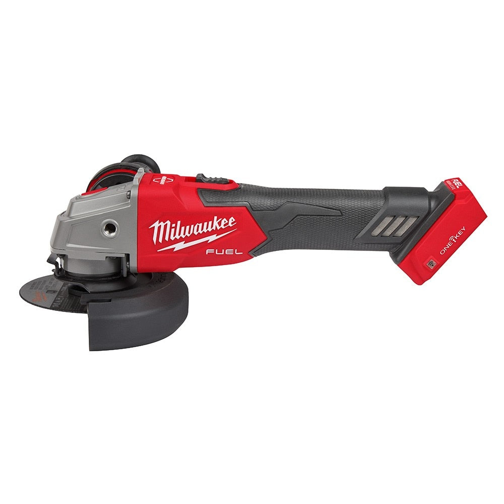 Milwaukee 2883-20 M18 FUEL™ 4-1/2" / 5" Braking Grinder w/ ONE-KEY™ Slide Switch, Lock-On - 13