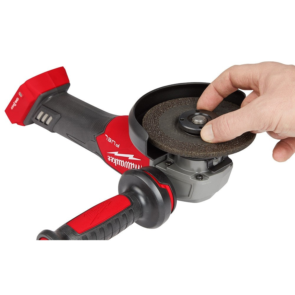 Milwaukee 2883-20 M18 FUEL™ 4-1/2" / 5" Braking Grinder w/ ONE-KEY™ Slide Switch, Lock-On - 18