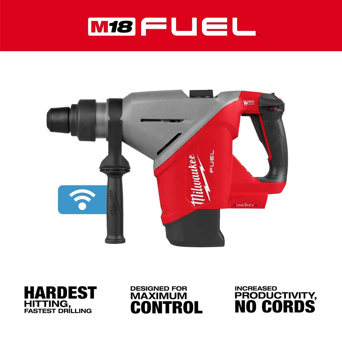 Milwaukee 2918-20 M18 FUEL 1-3/4" SDS MAX Rotary Hammer with ONE-KEY - 2