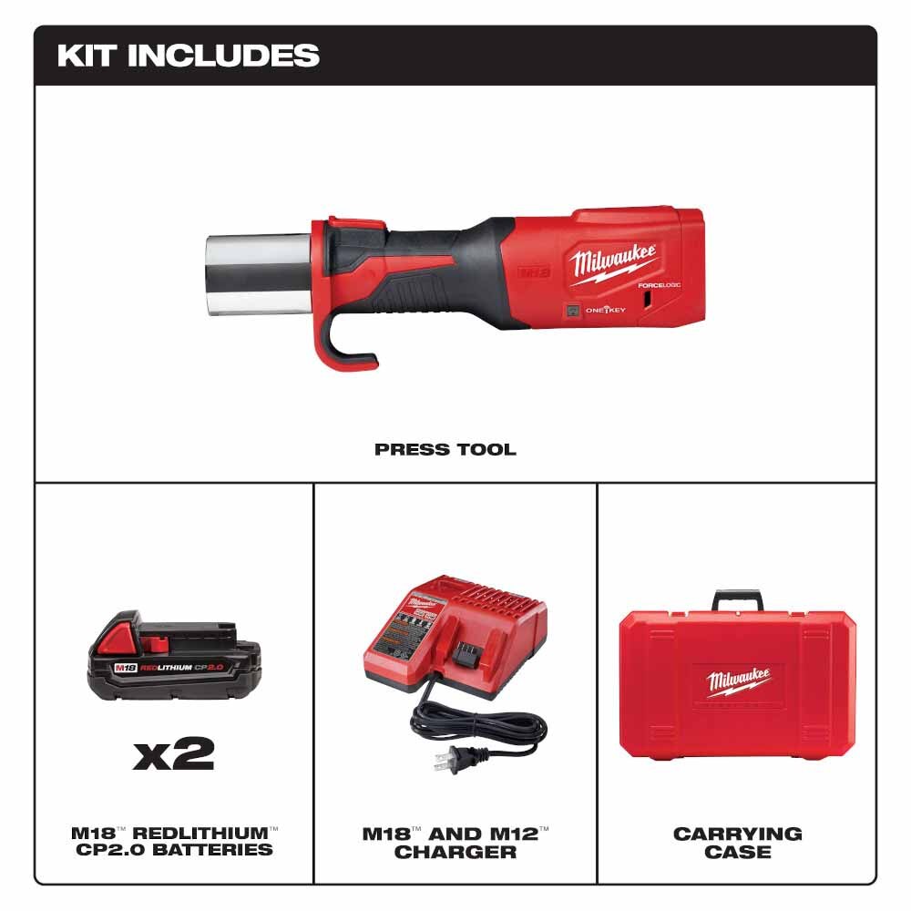 Milwaukee 2922-82 M18 FORCE LOGIC Press Tool w/ One-Key (Reconditioned) - 2