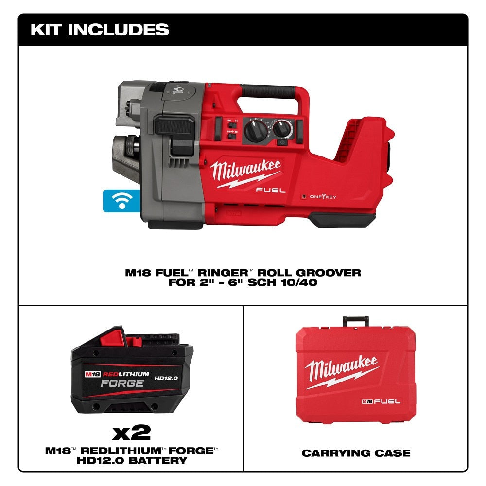 Milwaukee 2928-22 M18 FUEL RINGER Roll Groover for 2” – 6” Sch 10/40 - 11