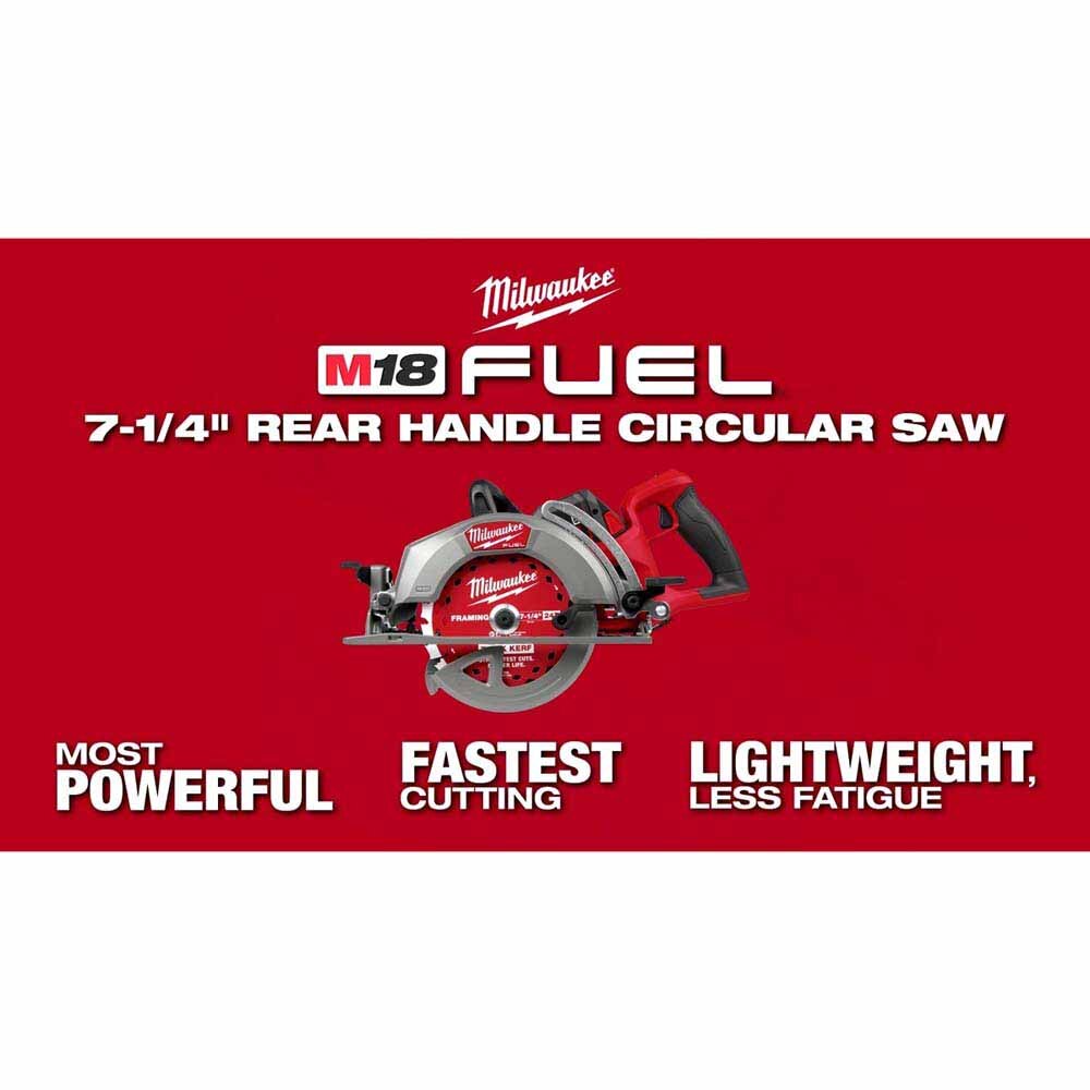 Milwaukee 2930-21HD M18 FUEL 7-1/4" Rear Handle Circular Saw Kit with 12.0Ah Battery/Rapid Charger - 6
