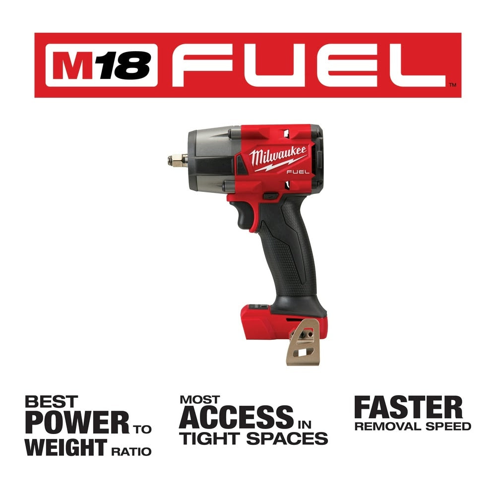 Milwaukee 2960-80 M18 FUEL 3/8" Mid-Torque Impact Wrench with Friction Ring Bare Tool Reconditioned - 3