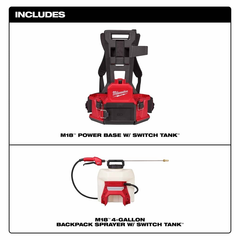 Milwaukee 3019-21PS M18 4-Gallon Backpack Sprayer with SWITCH TANK Kit (1 Kit) - 2