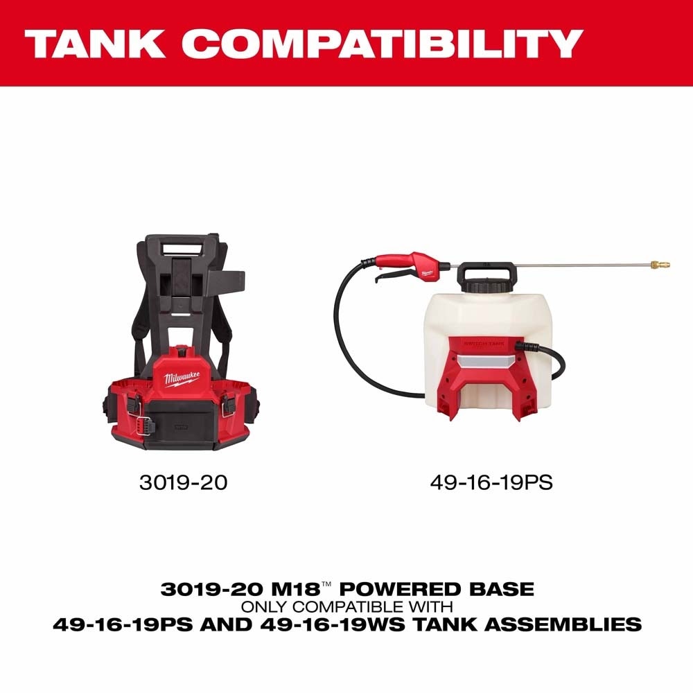 Milwaukee 3019-21PS M18 4-Gallon Backpack Sprayer with SWITCH TANK Kit (1 Kit) - 4