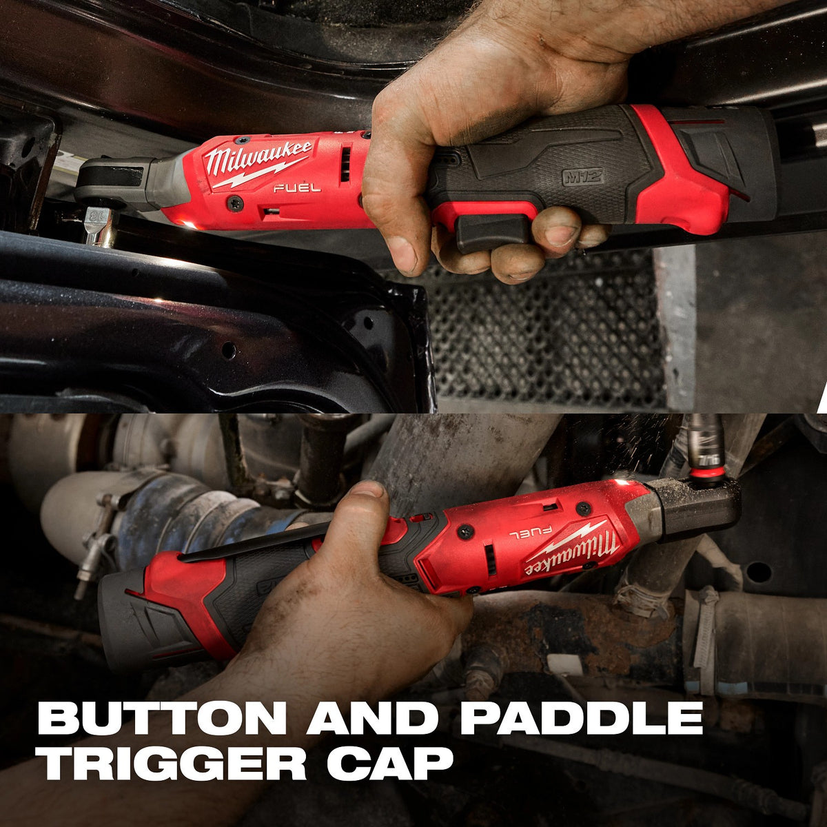 Milwaukee 3053-20 M12 FUEL 3/8 Inch Cordless Ratchet Bare Tool (No Battery or Charger) - 10