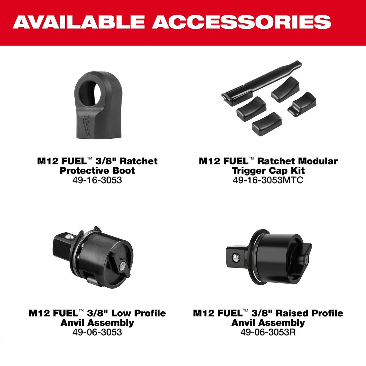 Milwaukee 3053-20 M12 FUEL 3/8 Inch Cordless Ratchet Bare Tool (No Battery or Charger) - 13