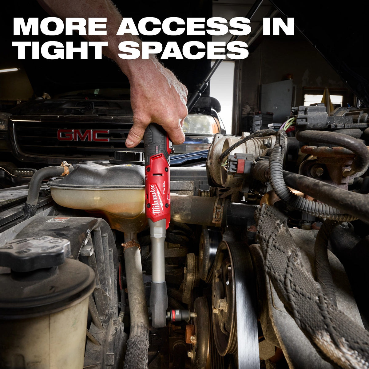 Milwaukee 3055-20 M12 FUEL Half" Extended Reach Cordless Ratchet (Tool Only) - 8