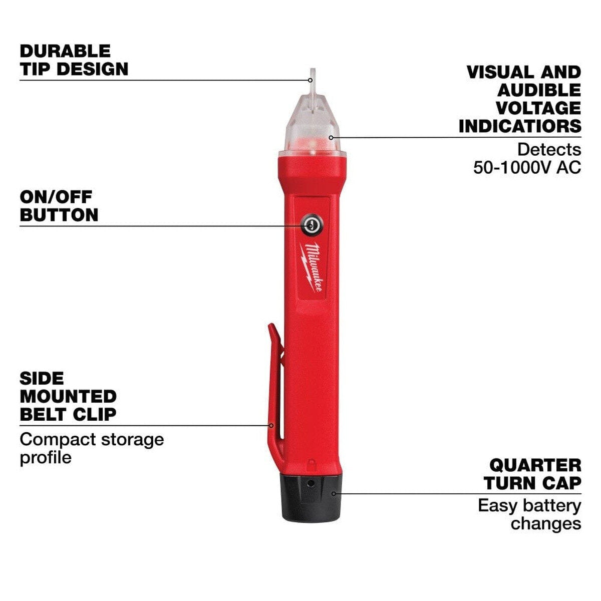 Milwaukee 3200-20 Non-Contact Voltage Detector 50V-1000V AC CAT IV 1000V - 2