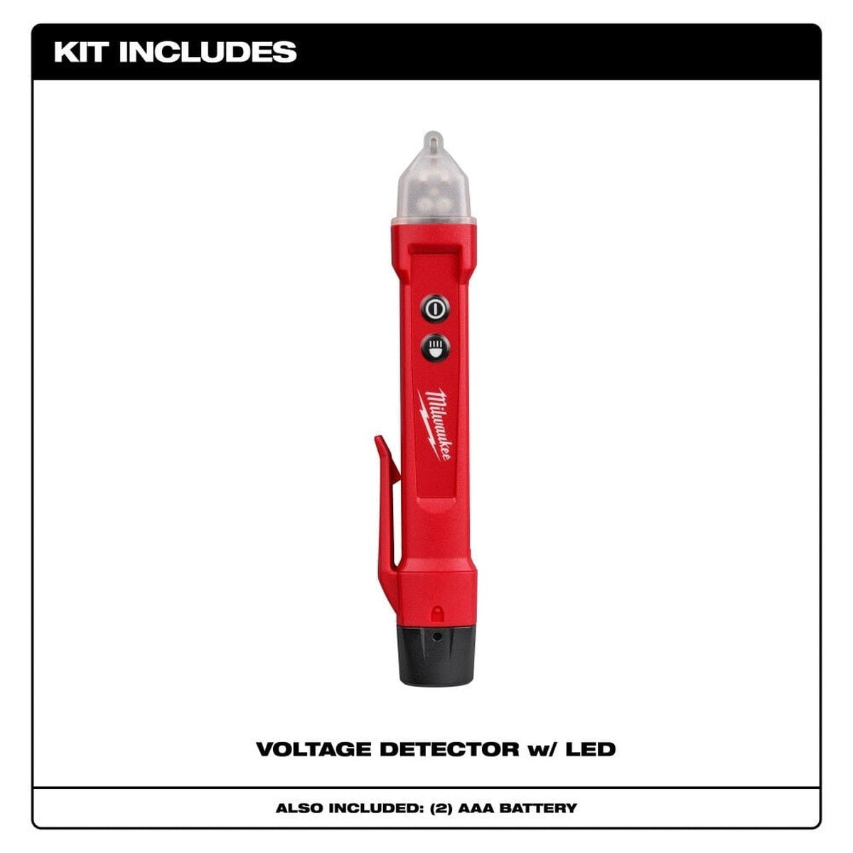 Milwaukee 3202-20 Non-Contact Voltage Detector with LED 50V-1000V AC CAT IV 1000V - 3